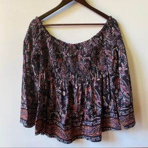 Xhilaration Paisley A-Line Blouse Size XL